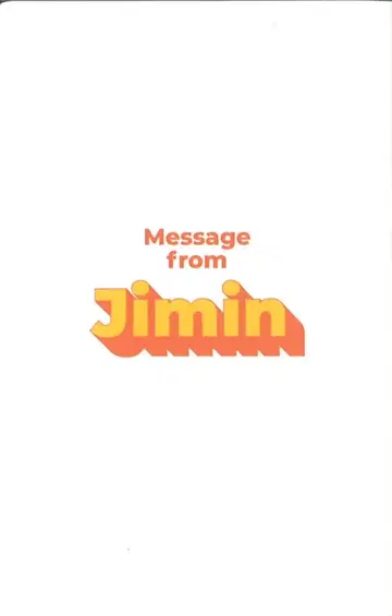 BTS JIMIN Butter 메시지 카드