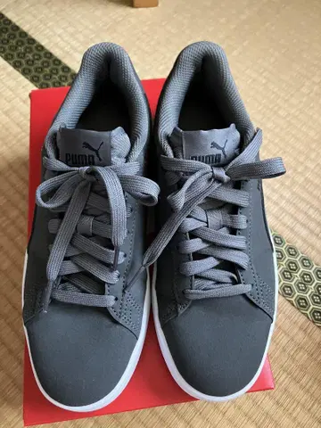PUMA Smash V2 SS Wide 그레이 23cm