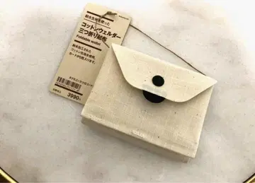 [ MUJI ] 코튼 웰더 3단 폴더형 지갑