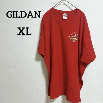 GILDAN 디자인 T셔츠 [XL] 레드 뒷면 프린트 길단