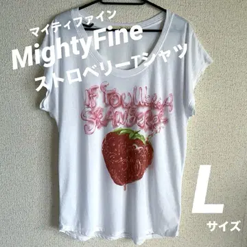 MightyFine 마이티파인 반팔 티셔츠 L 사이즈 스트로베리