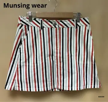 Munsing wear 골프 스커트 스트라이프 자수