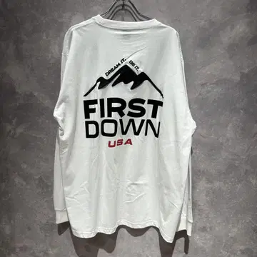 [무료배송] 미사용 새상품 택 포함 FIRST DOWN 프린트 롱T
