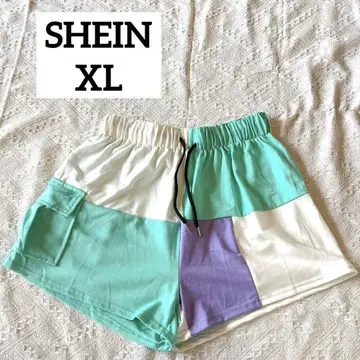 SHEIN [ XL ] 패치워크 디자인 숏팬츠 팬츠