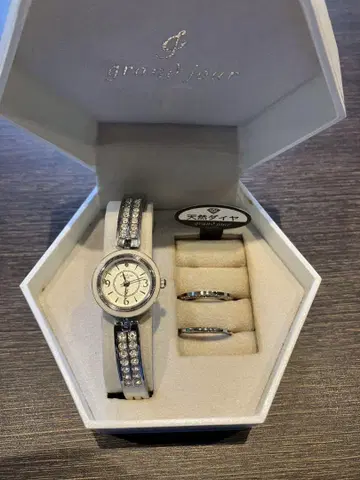[여성용 시계 grand jour] 쿼츠 시계 작동품 다이아