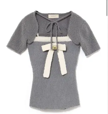 andmary Bicolor ribbon tops white
