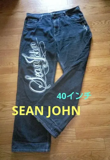 [ SEAN JOHN ] 40인치 다크 힙합 스타일 블루 청바지