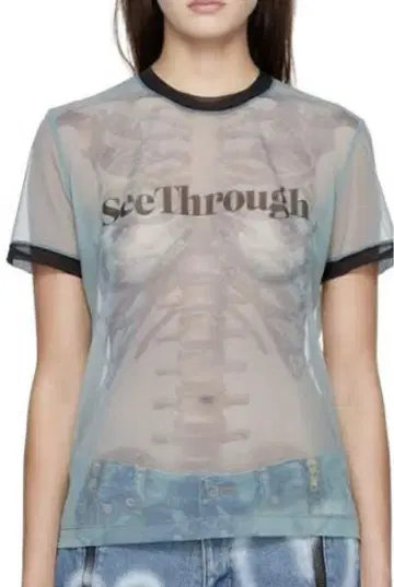 doublet 22AW SEE-THROUGH PRINT T-SHIRT