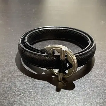몽블랑 MONTBLANC 실버 925 가죽 이중 팔찌