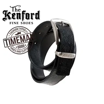 KENFORD EMBOSSED LEATHER BELT PAISLEY