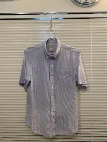 00's L.L.Bean 반팔 셔츠 스트라이프 시어서커 polo