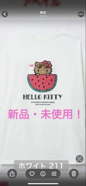 Hello Kitty 일광화상 키티 T셔츠 3L 아베일