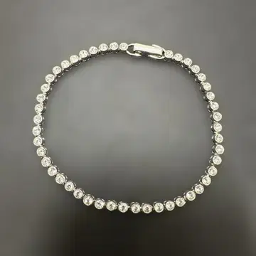 새상품급 스와로브스키 정품 크리스탈 테니스 팔찌 약 20cm