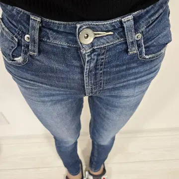 GYDA 다크 블루 스키니 데님 하이웨스트 fitmedenim