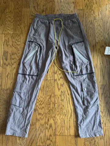 mnml 지퍼 포켓 부착 그레이 카고 팬츠 XL