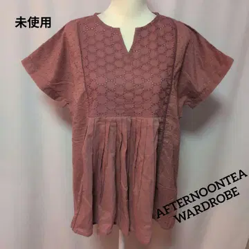 미사용 AFTERNOONTEA WARDROBE 자수 V넥 튜닉