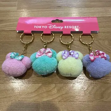 TOKYO DISNEY RESORT 미키 모양 키링 4개 세트