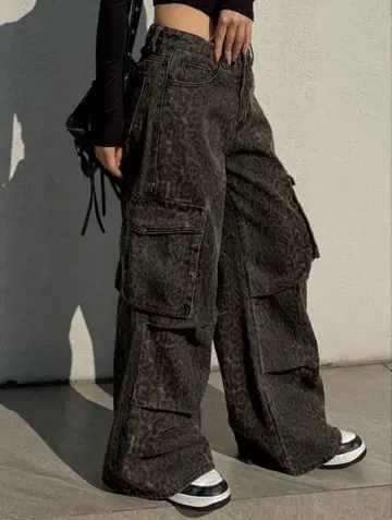 SHEIN 레오파드 데님