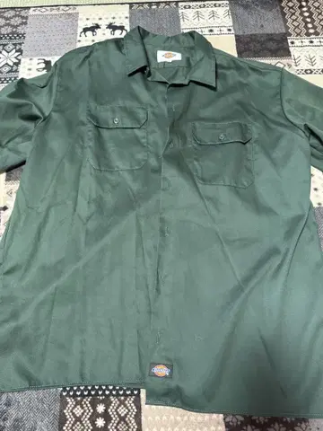 Dickies XL 그린 워크 셔츠
