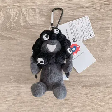 엑스포 먝먝 블랙 카라비너 봉제 인형 앉은 자세 참