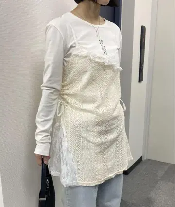 웨이스트 마크 레이어드 캐미 원피스