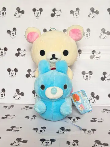 리락쿠마 스토어 코리락쿠마 모아모아 봉제인형 블루 토끼 풍선