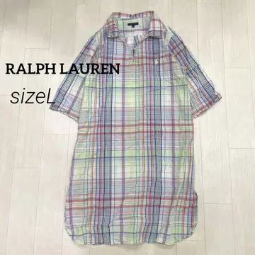 RALPH LAUREN 셔츠 원피스 L 사이즈 스키퍼 포니 자수