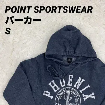 POINT SPORTSWEAR 후드 부착 후드티 네이비