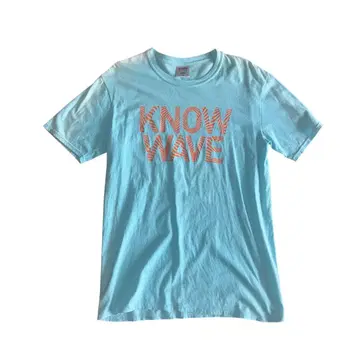 00s Know Wave 로고 Fade 디자인 티