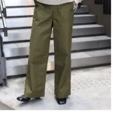 저널 스탠다드 레 와이드 베이커 팬츠 올리브