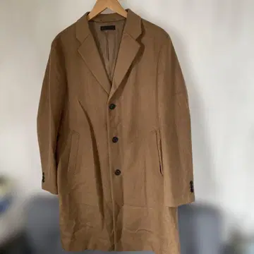 UNIQLO 브라운 체스터 코트 울 캐시미어