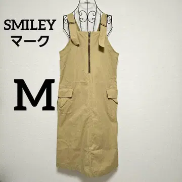 스마일리 SMILEY 마크 베이지 살로펫 롱 원피스 M