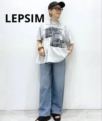 새상품 렙심 절개 리메이크풍 로고 T 그레이 이번 시즌 제품