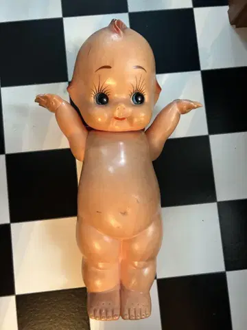 [새상품급] 큐피 인형/레트로/초록 깃털