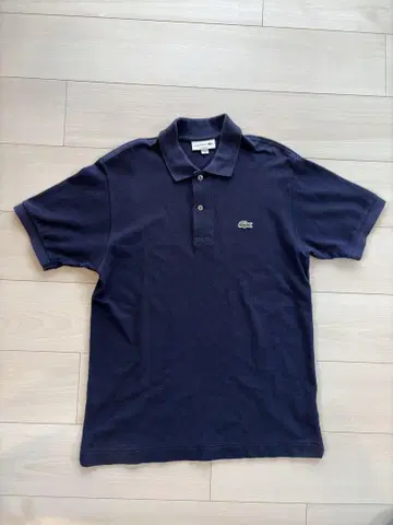 LACOSTE CLASSIC FIT 네이비 피케 셔츠 US S