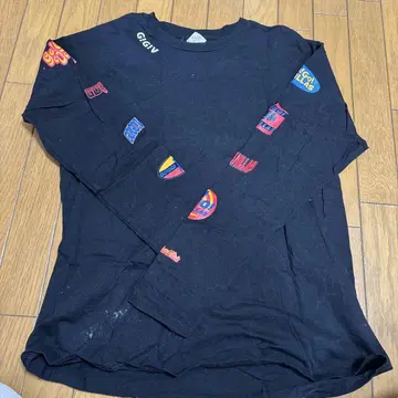 바닐라즈 GILDAN 블랙 롱 슬리브 티셔츠 XL