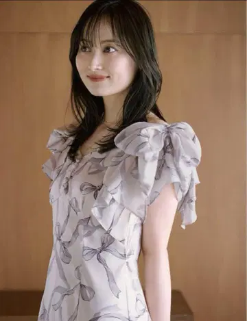SNIDEL 리본 슬리브 디자인 원피스 GBEG