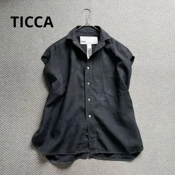 TICCA 최근 모델 레이스업 린넨 셔츠 일본제 루즈핏 새상품급