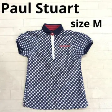 247 Paul Stuart 피케 셔츠 M 네이비/화이트