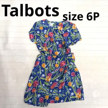 247 Talbots 꽃무늬 반팔 무릎 기장 원피스 6P
