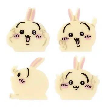 치이카와 (먼작귀) 4개 세트 아크릴 배지 토끼