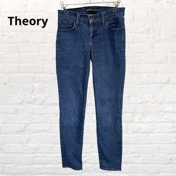 theory 띠어리 데님 청바지 S USA 스트레이트 팬츠 구제 의류