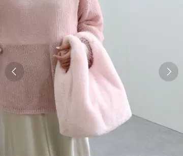 인조 모피 쇼퍼백