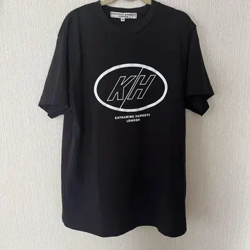 KATHARINE HAMNETT KH 로고 티셔츠 M 사이즈 블랙