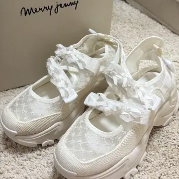 merry jenny 시어 벨크로 스니커즈 화이트 24.5cm(L)