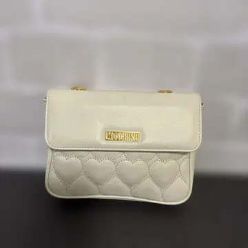 MOSCHINO 모스키노 하트 퀼트 체인 가죽 숄더백