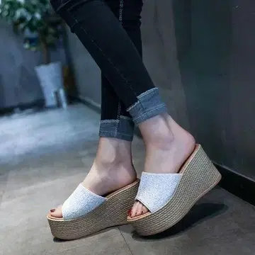 [ 23cm ( EU36 ) ] 여성용 샌들 웨지솔 통굽 샌들