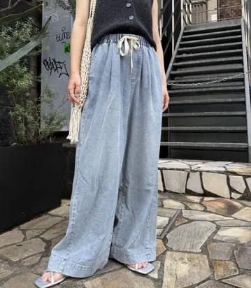 부드러운 와이드 이지 팬츠 차오패닉 티피 M 색스 블루