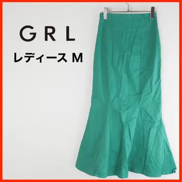 A3740 새상품 GRL*그레일*롱*머메이드 스커트*M*그린