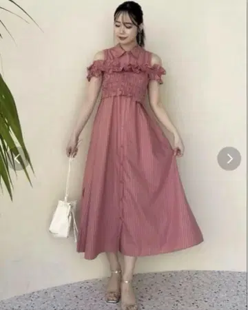 [새상품급] dazzlin 개더 뷔스티에 SET 셔츠 원피스